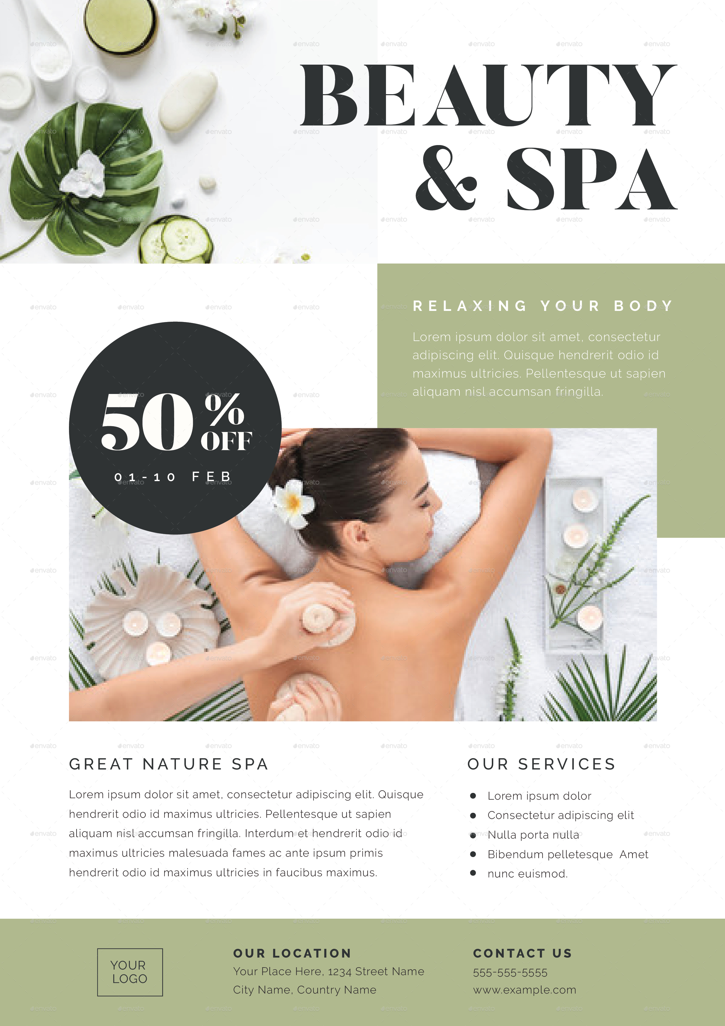 Beauty And Spa Flyer Print Templates Graphicriver